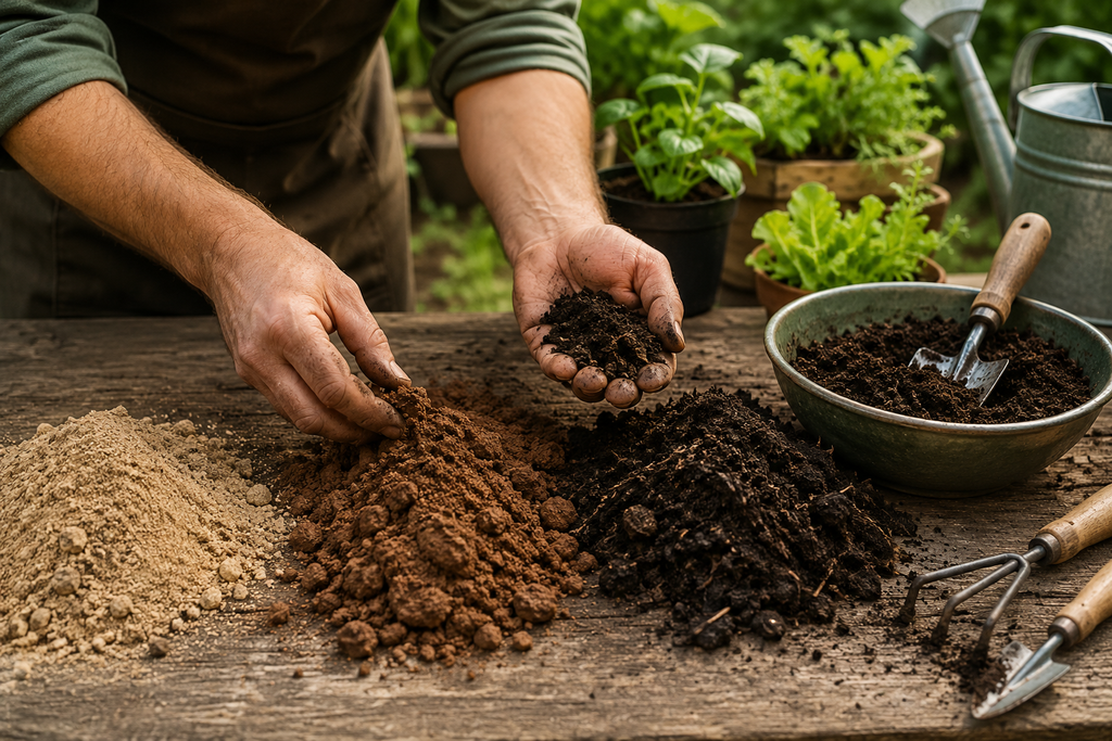 Diferentes tipos de solo sendo analisados para o cultivo