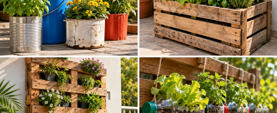 5 Projetos de Jardinagem DIY com Materiais Reutilizados